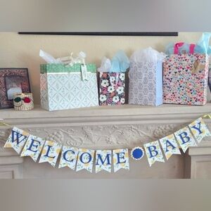 Amalfi Coast Baby Shower Decor- Welcome Baby Sign